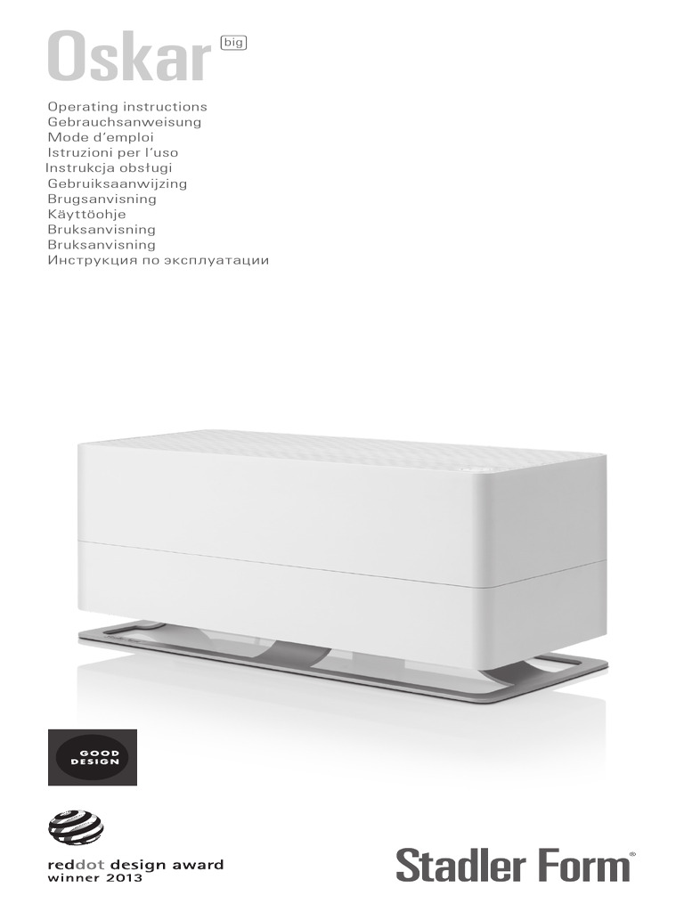 Stadler Form Oskar Big Manual Eu | PDF | Manufactured Goods | Equipment