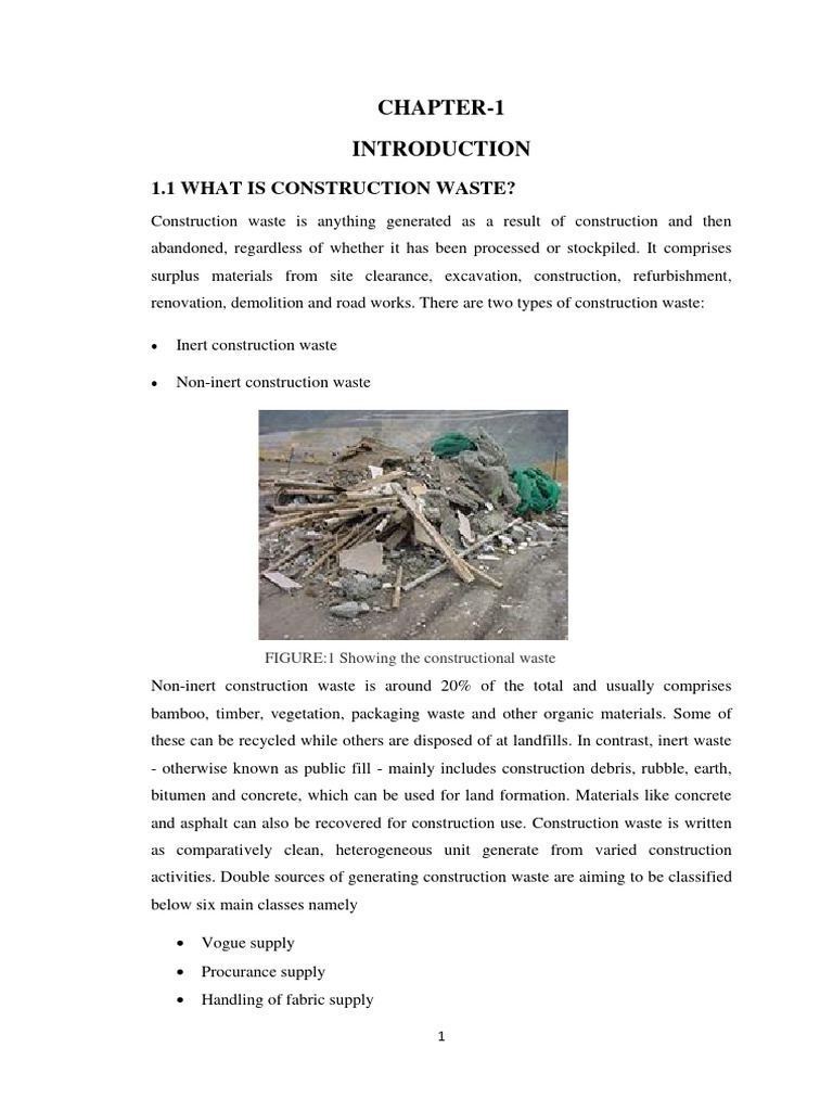 Non-Inert Waste in Construction Management | PDF | Concrete | Waste