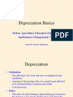 Depreciation Basics: Holton Agriculture Education Department Agribusiness Management Class