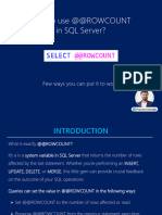 ROWCOUNT in SQL Server