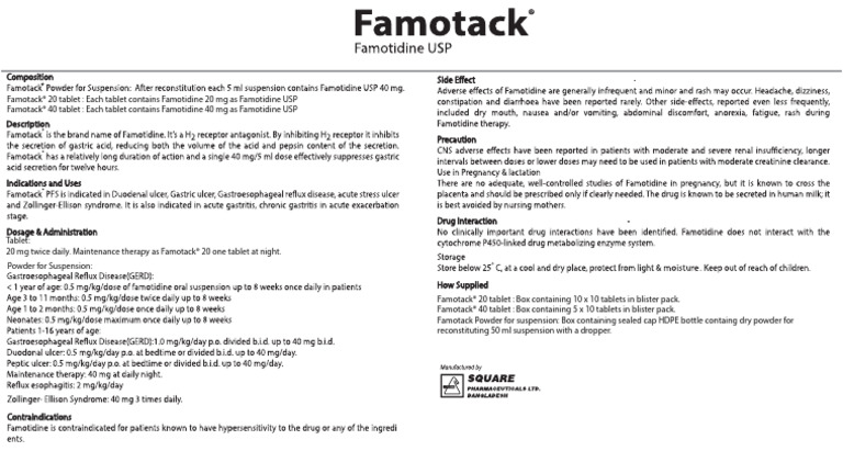 Pdoc Famotack DS | PDF