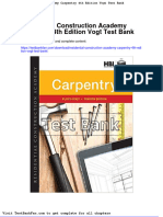 Residential Construction Academy Carpentry 4th Edition Vogt Test Bank