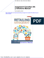 Retailing Management Canadian 5th Edition Levy Solutions Manual