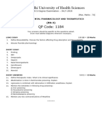 BDS - 1184 - General & Dental Pharmacology - DPTTP (July-2018) - July-2018 (Oct-18)