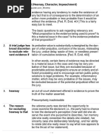 Quizlet - Barbri - Evidence