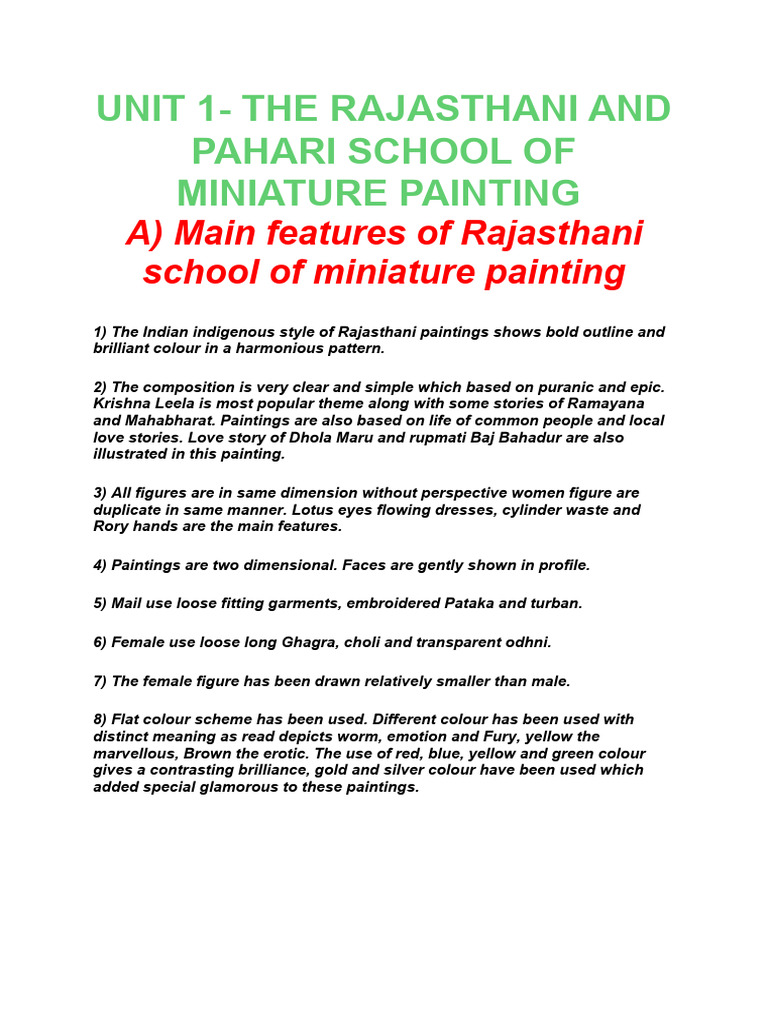 unit-1-the-rajasthani-and-pahari-school-of-miniature-painting-pdf