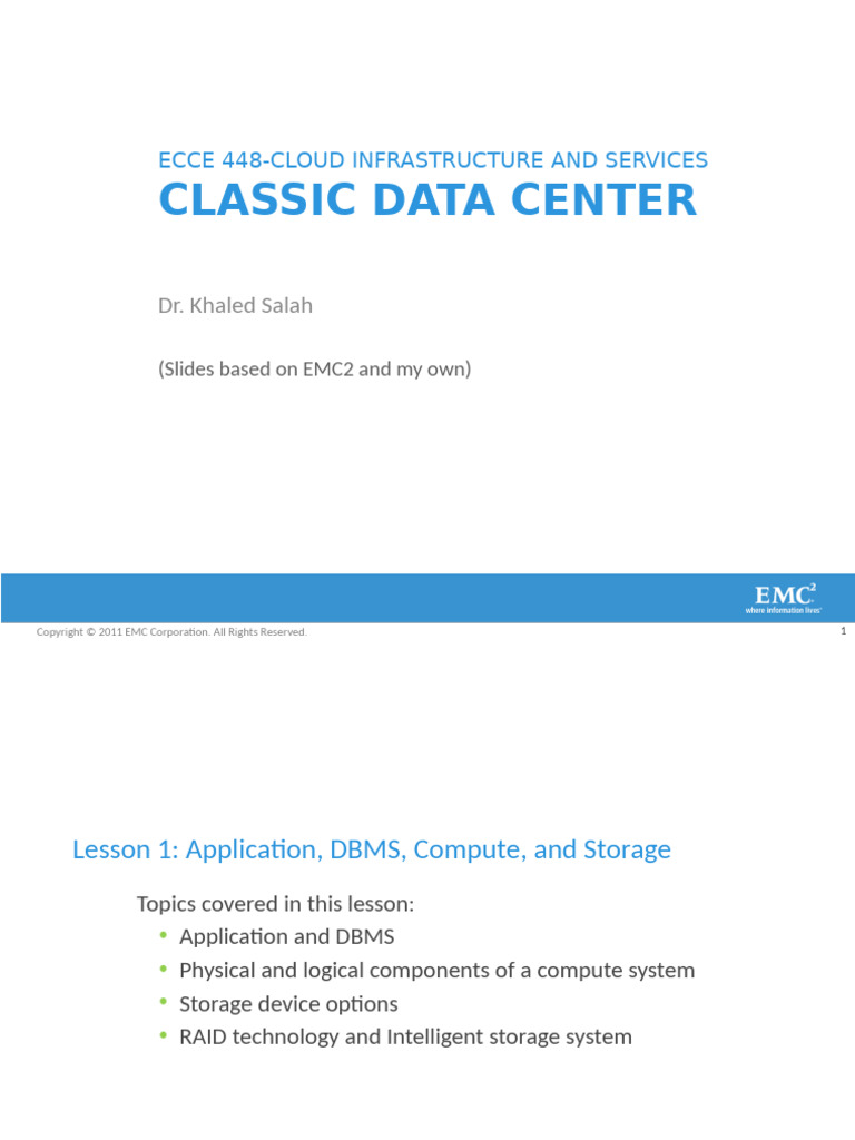 Classic Data Center - Tagged | PDF | Computer Network | Hard Disk Drive