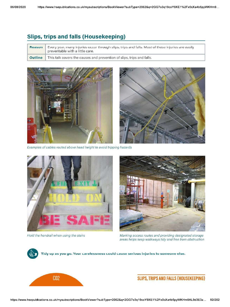 Tbt Housekeeping Slips Trips Falls Pdf