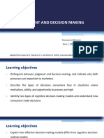 (CB) L6 - Judgment and Decision Making