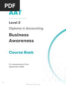 AAT Business Awareness Course Book 2022-Unlocked
