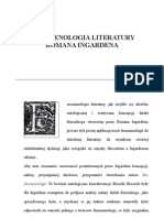 Fenomenologia Literatury Romanan Ingardena