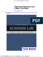 Smith and Robersons Business Law 17th Edition Mann Test Bank