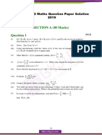 ISC Class 12 Maths Question Paper Solution 2019