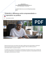 Entenda A Diferença Entre Empreendedor e Empresário Na Prática