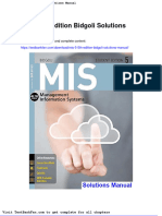 Mis 5 5th Edition Bidgoli Solutions Manual