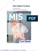 Mis 5 5th Edition Bidgoli Test Bank