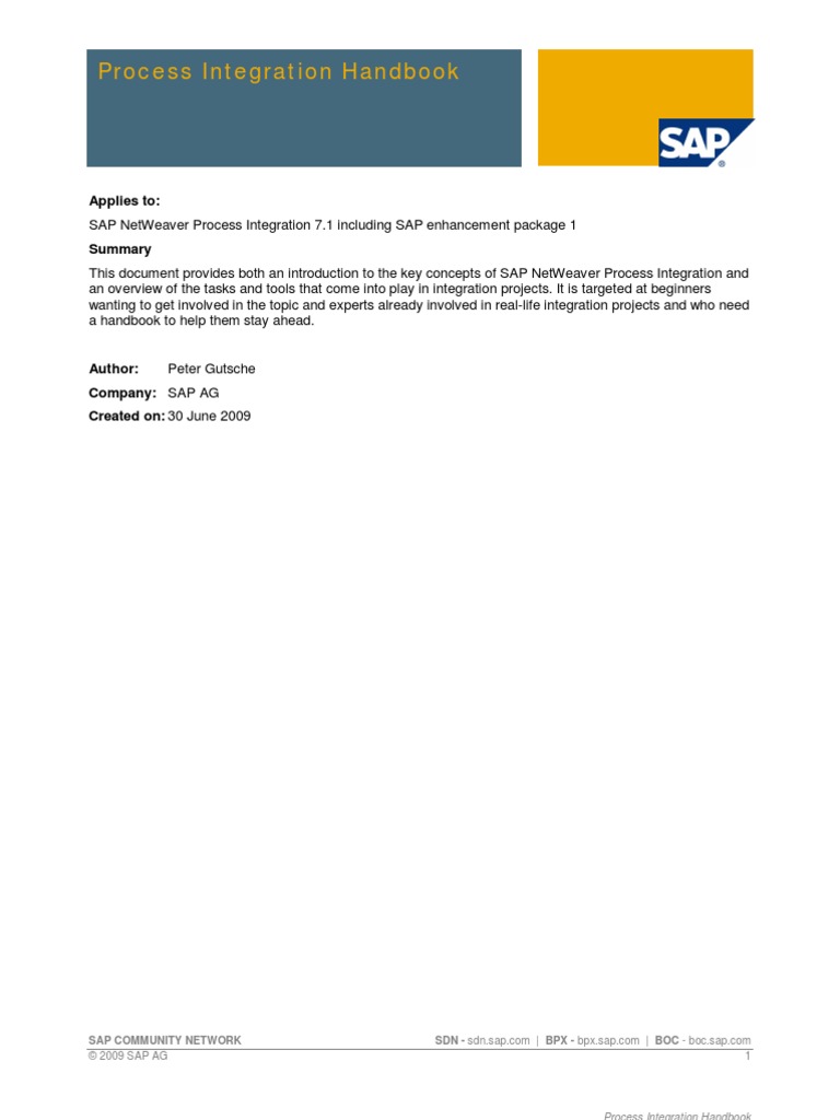 Process Integration Handbook | PDF | Component Based Software ...