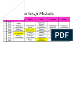 Plan Lekcji Michała 3a