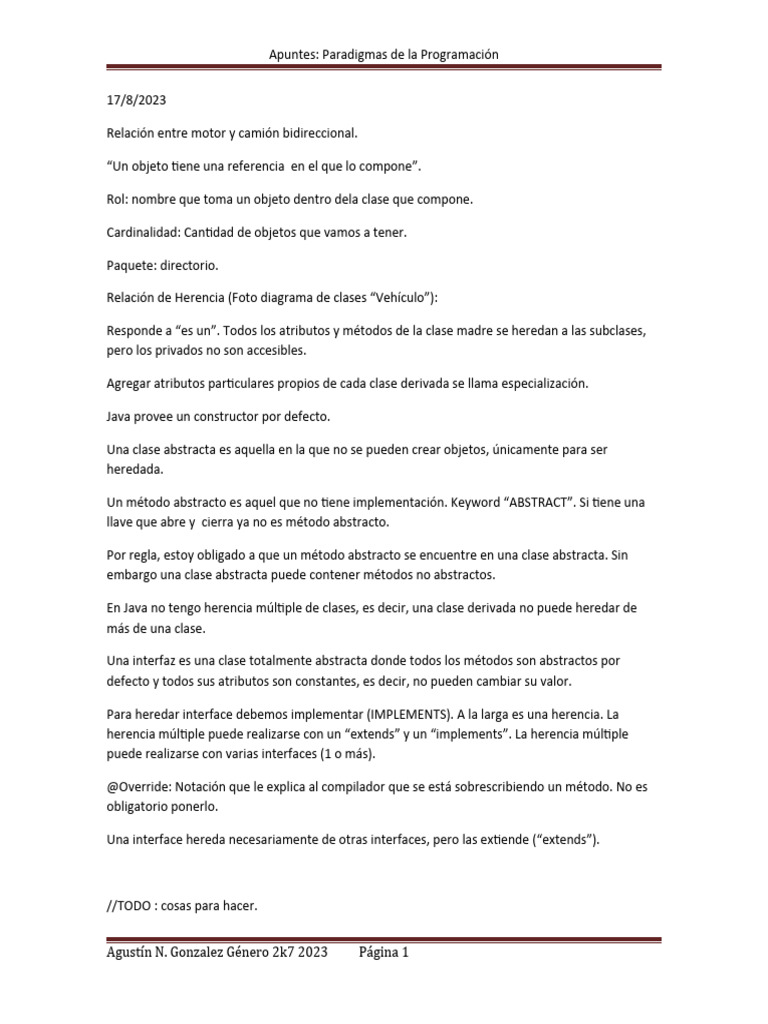 Paradigmas de Programación en Java | PDF | Herencia (Programación ...