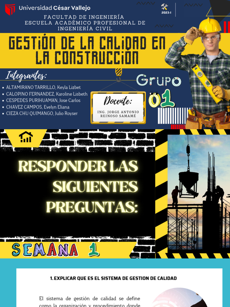 SEMANA 1 - Gestión de La Calidad en La Construcción | PDF