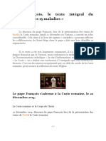 Pape François, Le Texte Intégral Du Discours Des 15 Maladies