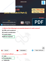 Caiib Success Class-10 (BRBL Module-D Part-1) : 7 PM 7 Nov. 2023