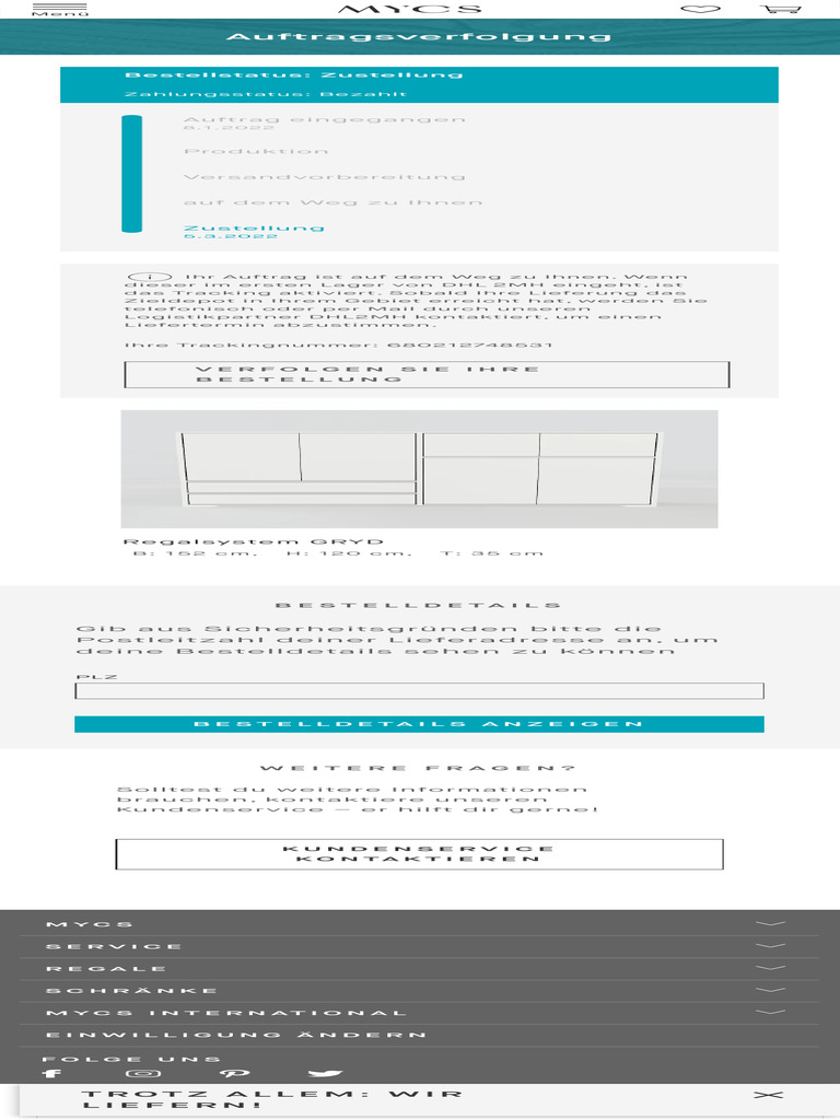Order Tracking MYCS | PDF