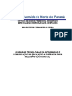 O Uso Das Tics Na Educação A Distância para Inclusão Sócio Digital Patricia 2011