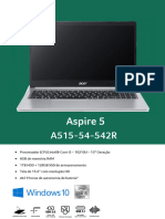 Informações e Especificações Do Acer A515-54-542R