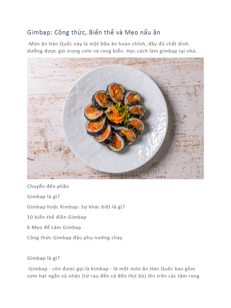 Gimbap | PDF