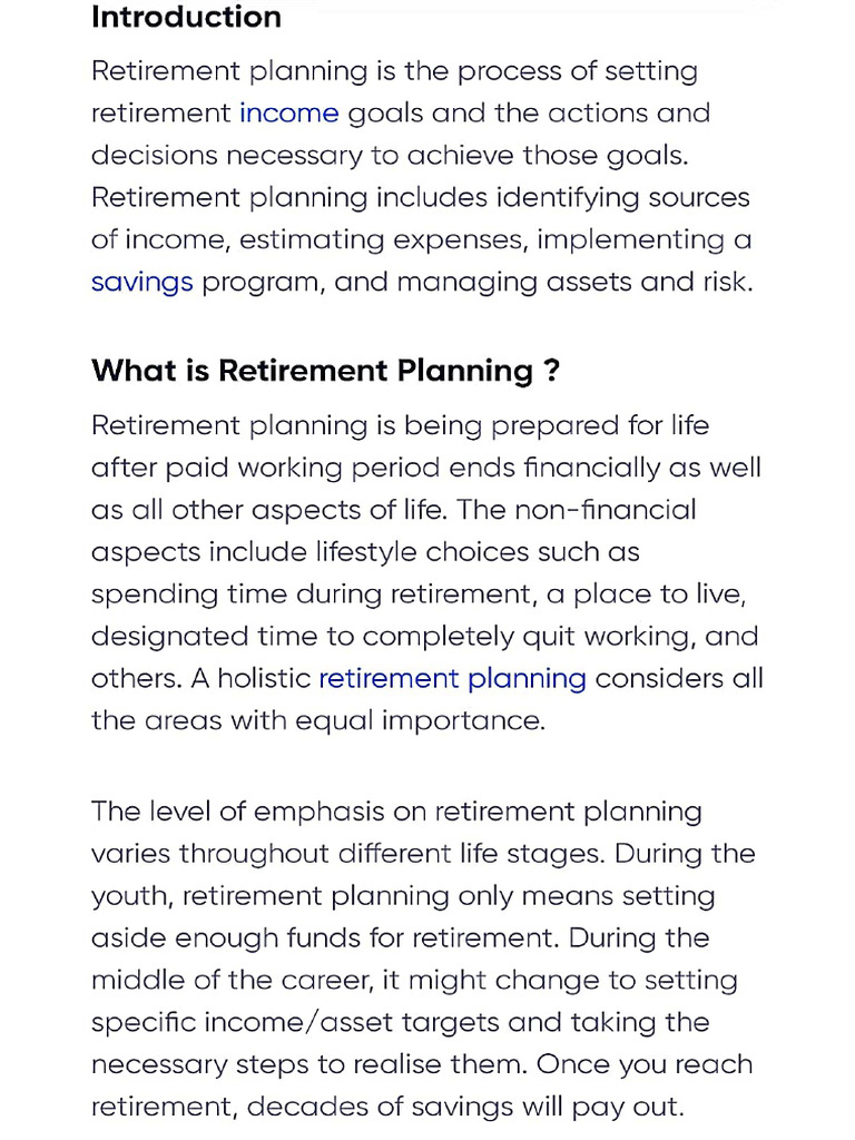 Retirement Planning | PDF