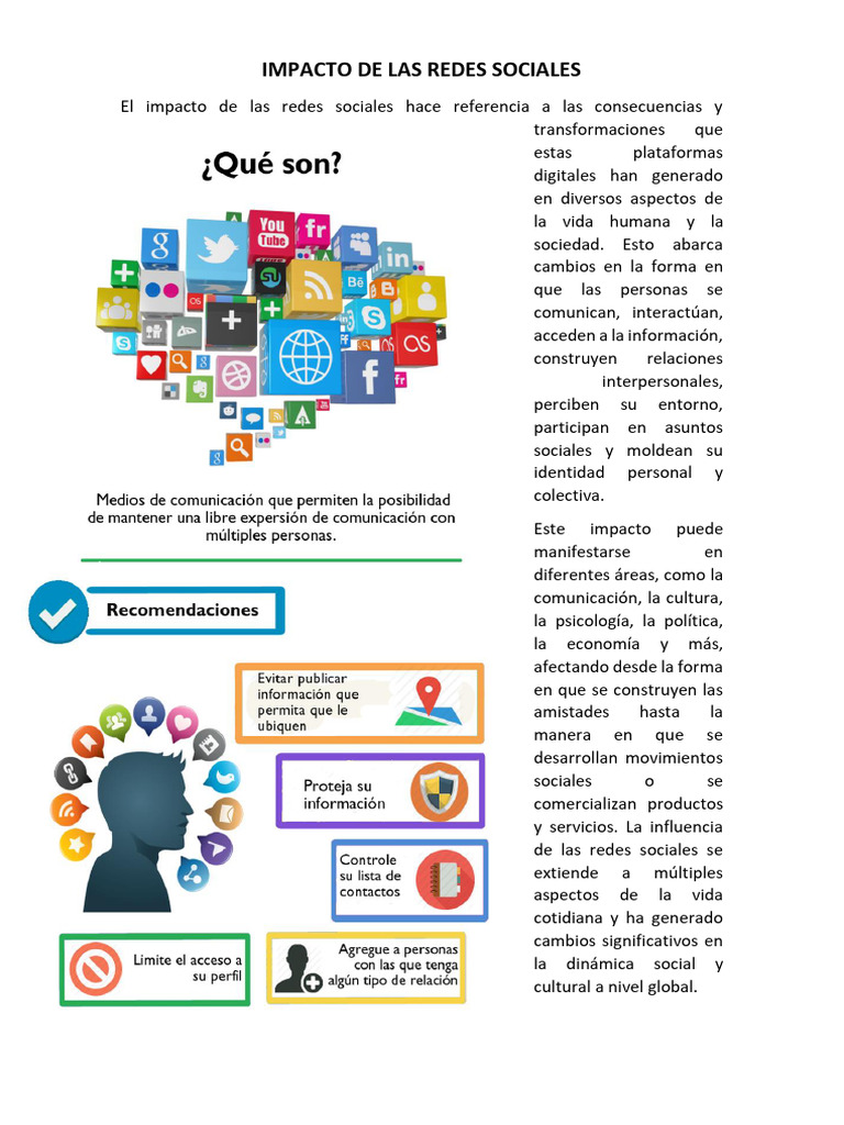 Impacto de las Redes Sociales en la Sociedad | PDF | Servicio de redes ...