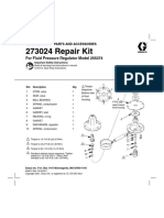Repair Kit: For Fluid Pressure Regulator Model 255374