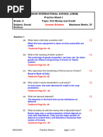 AS - CBSE - X - SS - Ch3 - Money and Credit - Practice Sheet - 1