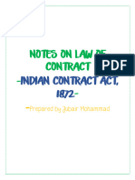 Notes On Law of Contract