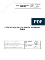 SGSI-USI-PO-02 Política Específica de Gestión de Base de Datos