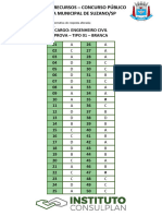 Instituto Consulplan 2019 Prefeitura de Suzano SP Engenheiro Civil Gabarito