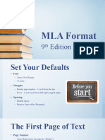 MLA Format 9th Edition PowerPoint
