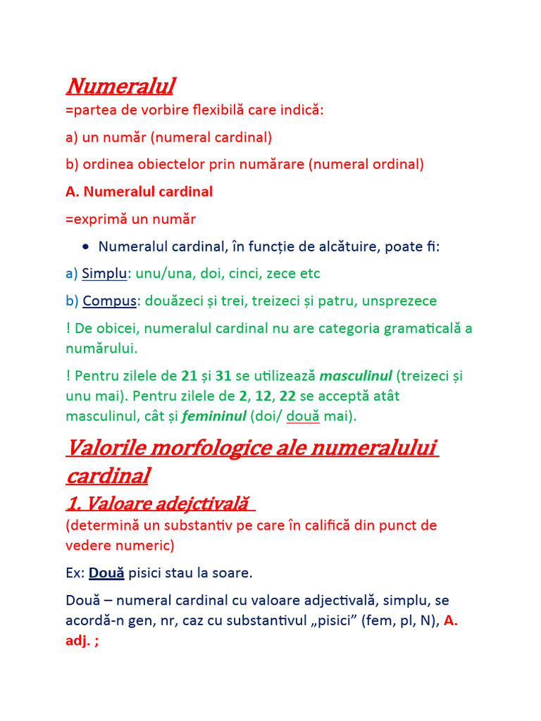 Numeralul | PDF