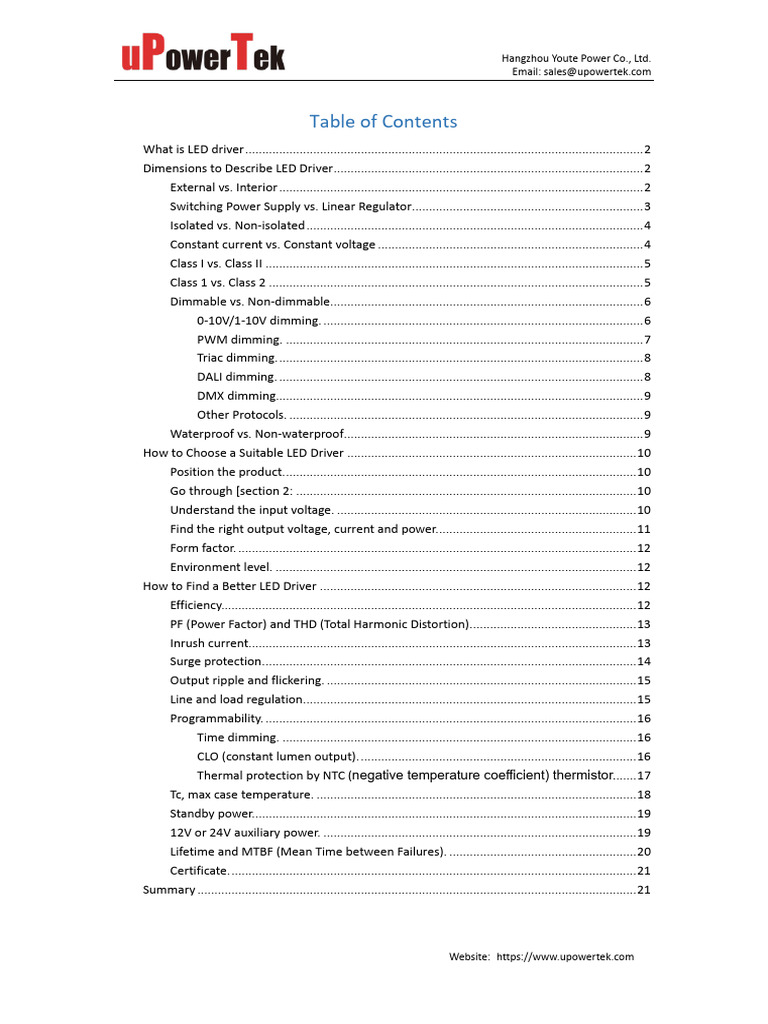 Understanding LED Drivers and Selection | PDF | Power Supply | Light ...