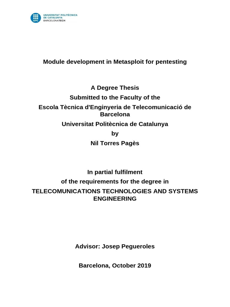 Module development in metasploit for pentesting pdf