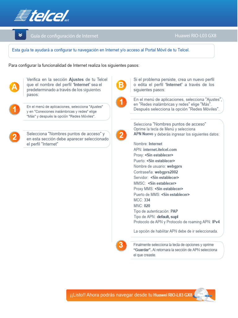 Guia Internet Huawei gx8 Rio l03 | Descargar gratis PDF | Servicio de ...