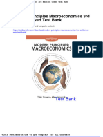 Modern Principles Macroeconomics 3rd Edition Cowen Test Bank