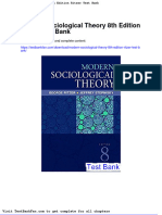 Modern Sociological Theory 8th Edition Ritzer Test Bank