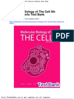 Molecular Biology of The Cell 5th Edition Alberts Test Bank