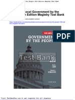 State and Local Government by The People 16th Edition Magleby Test Bank