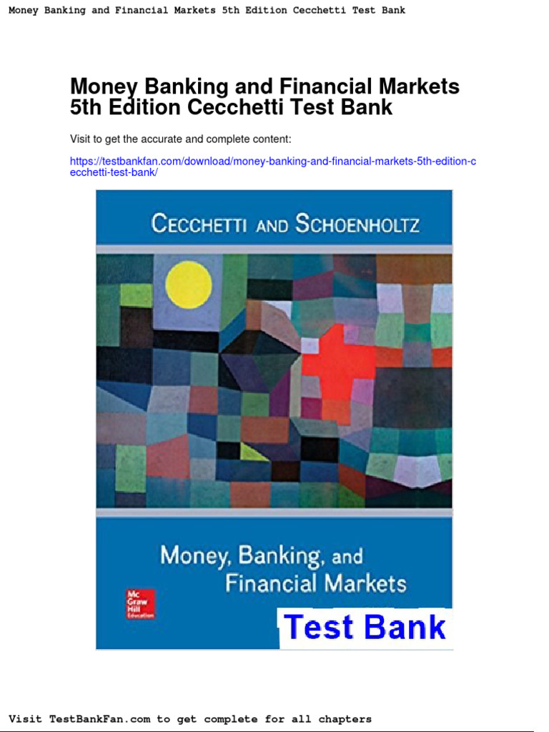 Money Banking and Financial Markets 5th Edition Cecchetti Test Bank PDF