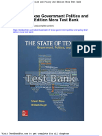State of Texas Government Politics and Policy 2nd Edition Mora Test Bank