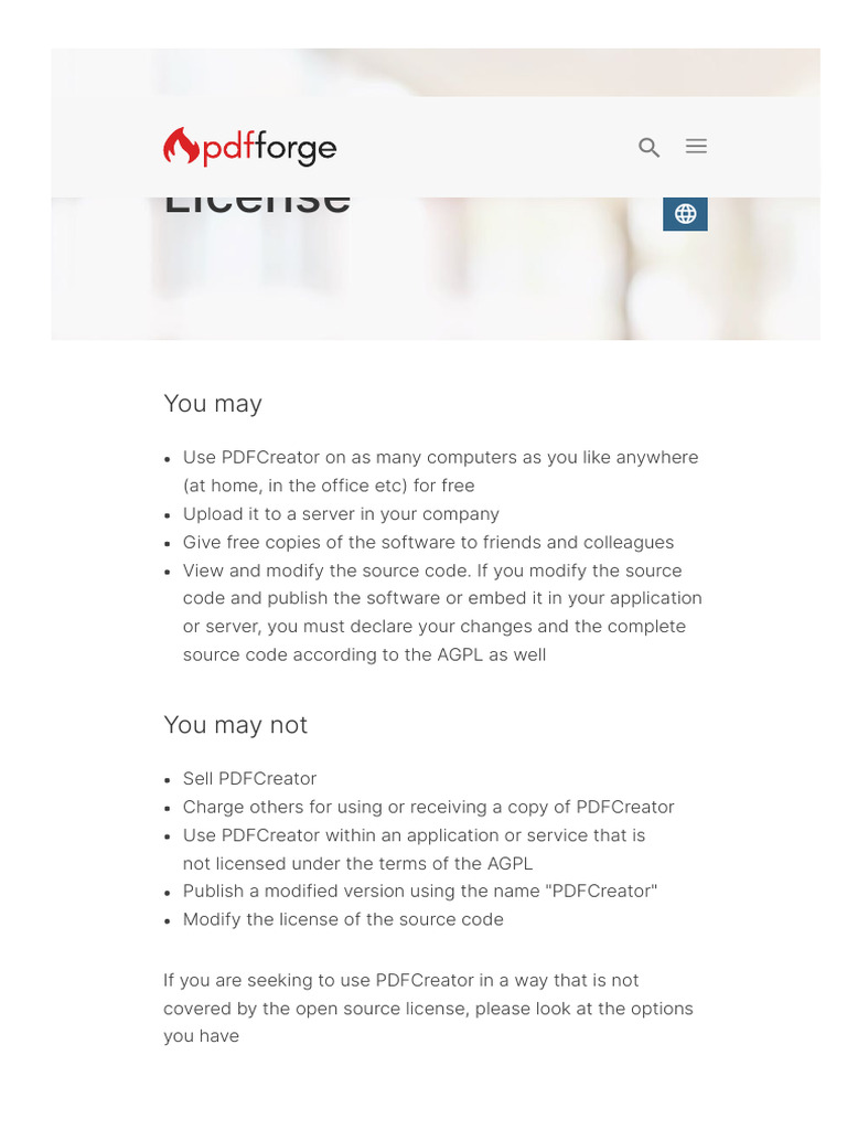 PDFCreator Licensing Guidelines | PDF
