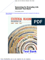 Statistical Reasoning For Everyday Life 4th Edition Bennett Test Bank